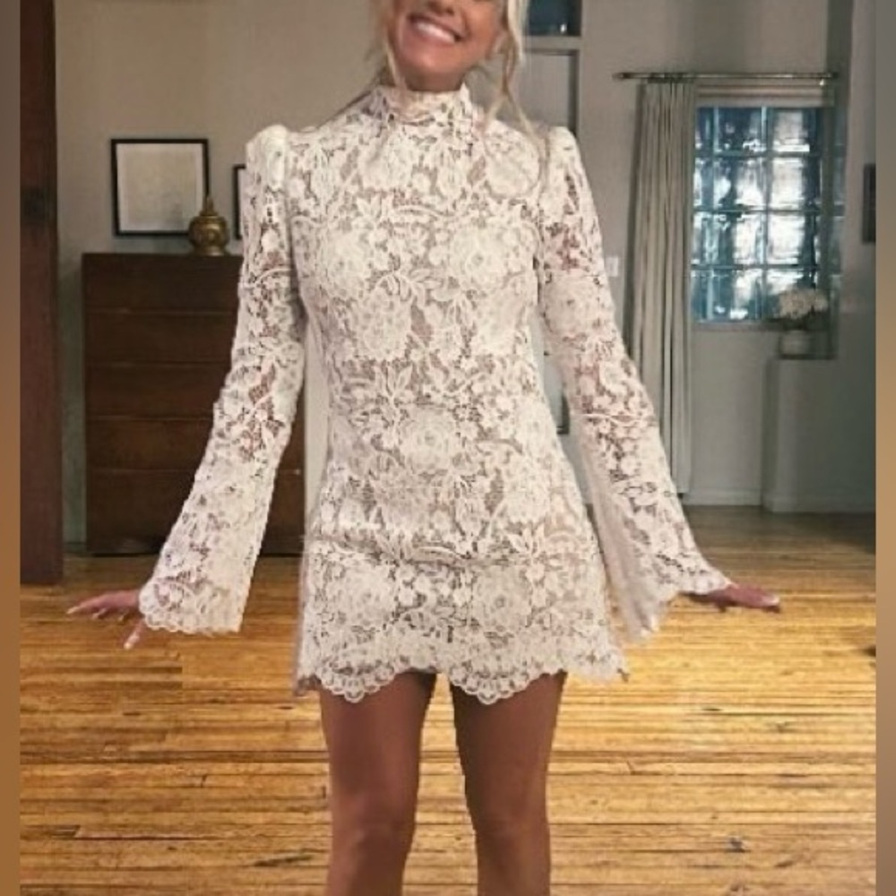 Stone Cold Fox x Revolve Noosa Mini Dress In Ivory (shortened)